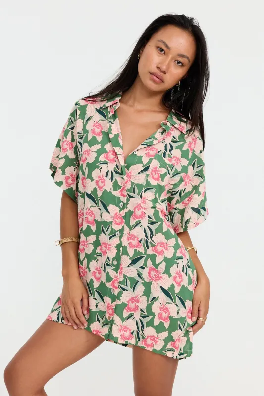 Aloha Shirt Dress - Waikiki sold by Benoa Swim