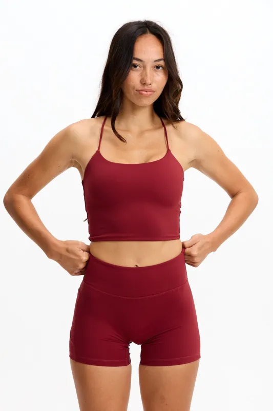 Cross-Back Active Tank - Cherry sold by Benoa Swim