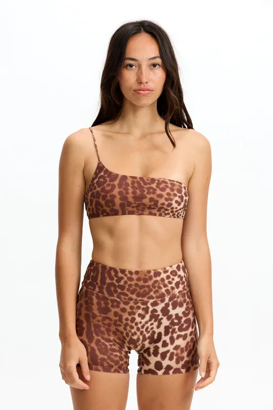 One Shoulder Sports Bra - Sahara sold by Benoa Swim