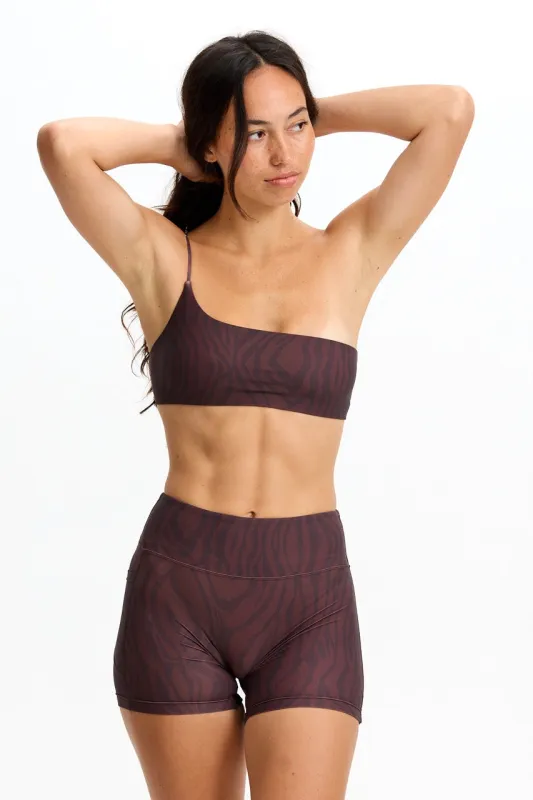 4" Biker Short - Chocolate Zebra sold by Benoa Swim