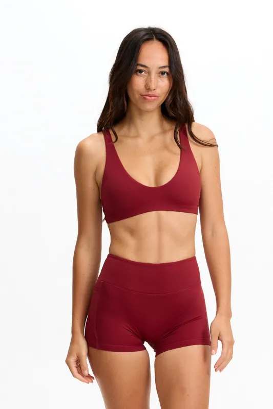 2.5" Booty Short - Cherry sold by Benoa Swim