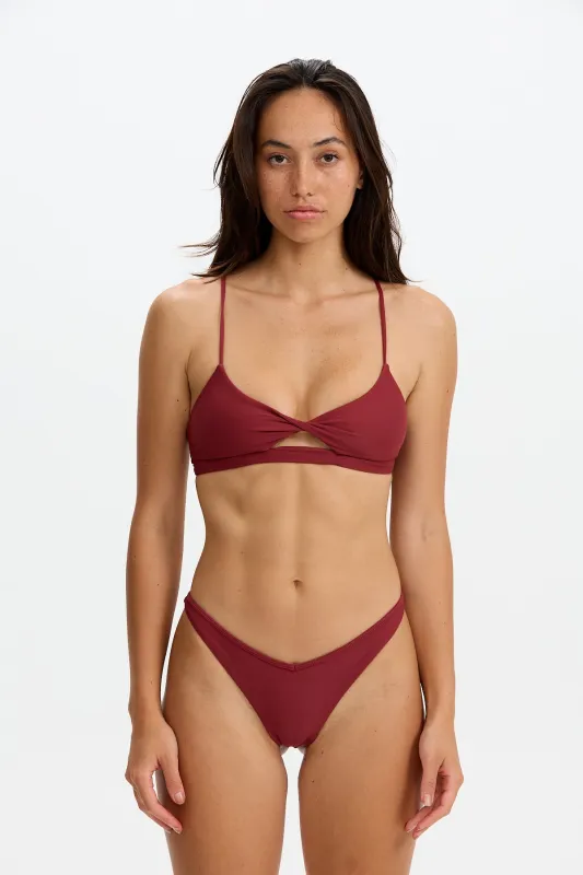 Heather Top - Cherry sold by Benoa Swim