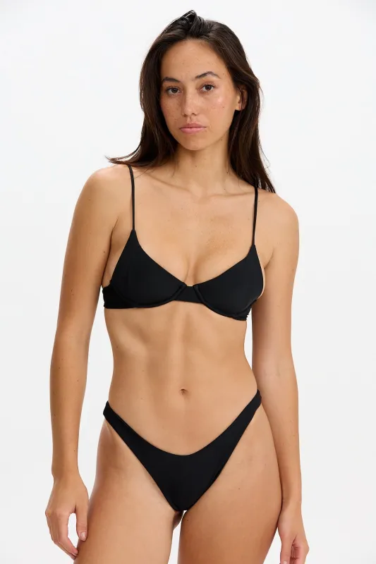 Flora Bottom - Black sold by Benoa Swim