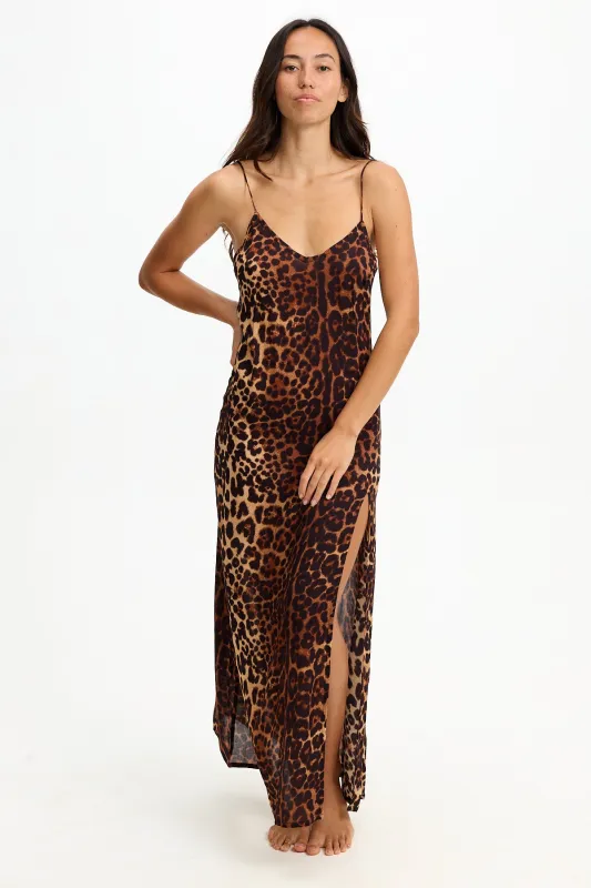 Kahea Maxi Dress 2.0 - Digital Leopard sold by Benoa Swim
