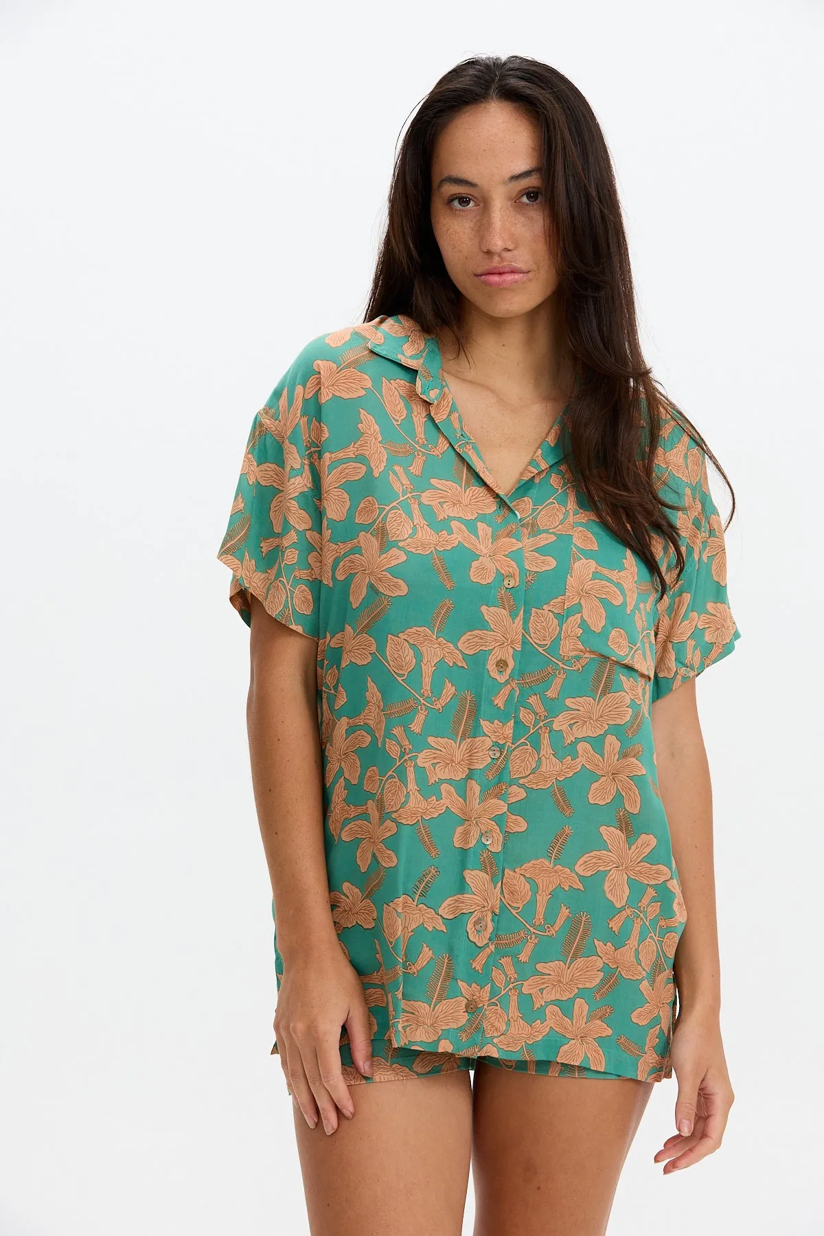 Aloha Shirt Dress - Tropics sold by Benoa Swim