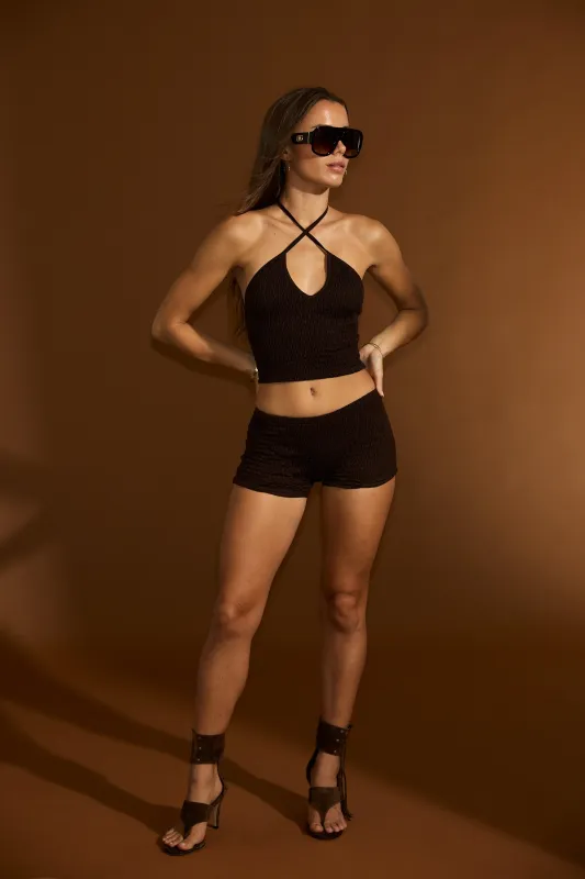 Tanya top - Shaved Chocolate made by Benoa Swim