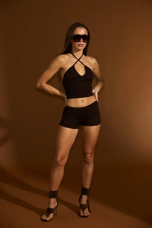 Fabi shorts - Shaved Chocolate made by Benoa Swim