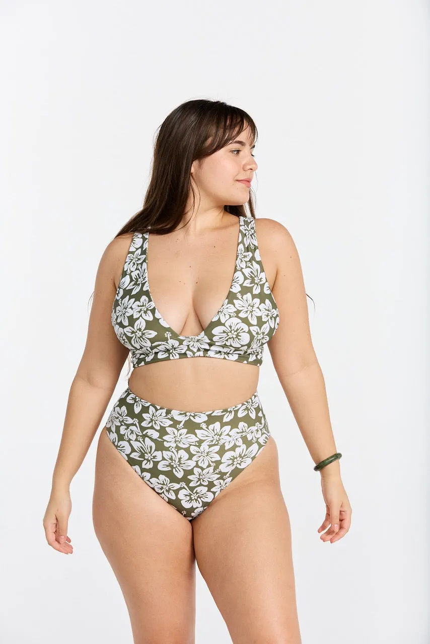 Keani Bottom - Green Batik sold by Benoa Swim