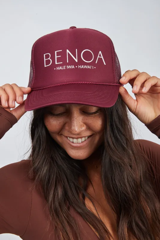 Trucker Hat - Maroon sold by Benoa Swim
