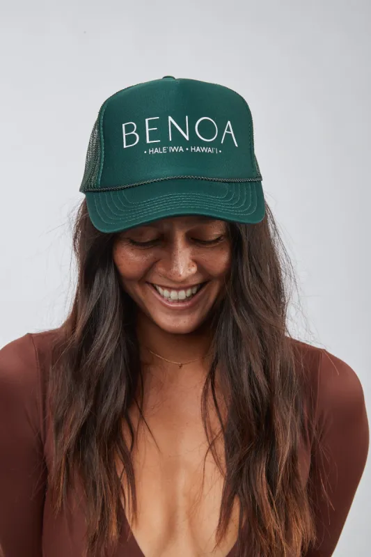 Trucker Hat - Dark Green sold by Benoa Swim