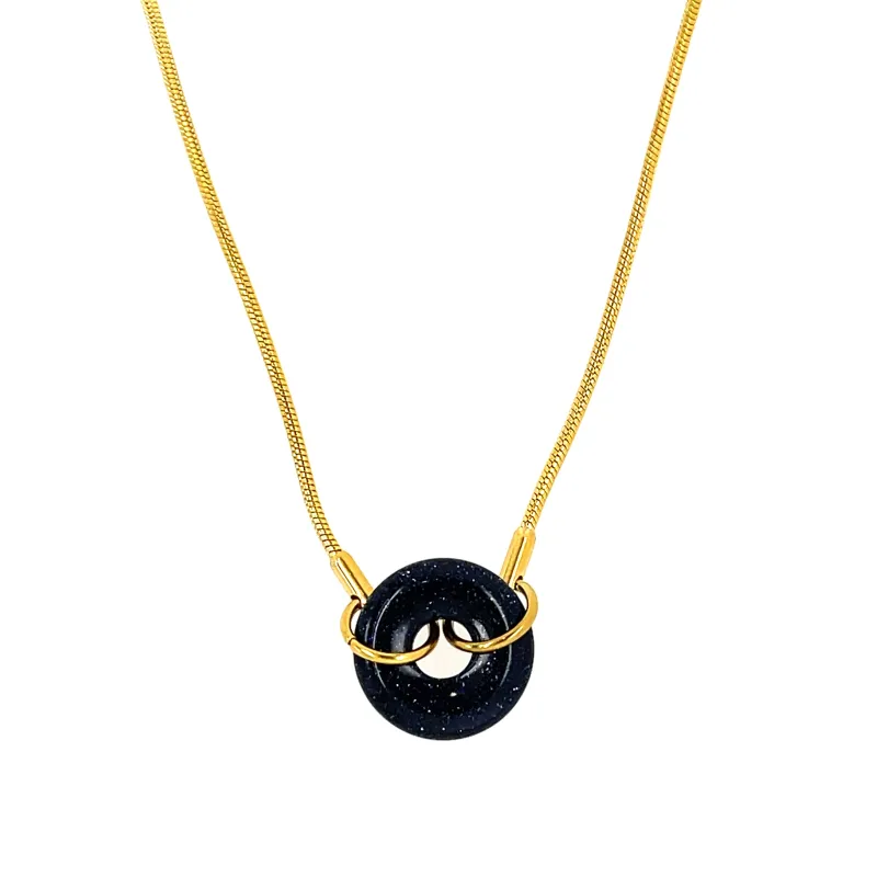 Alessandra Necklace - Dark Blue Stone sold by Love Ellison