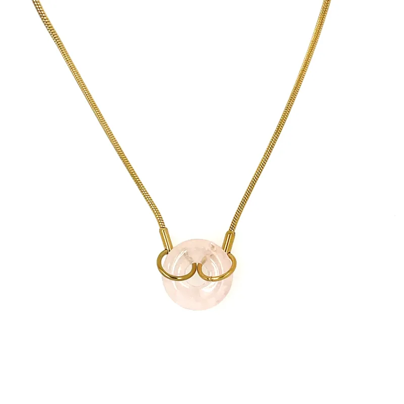 Alessandra Necklace - Pink Stone sold by Love Ellison