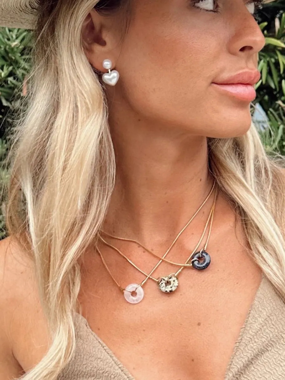 Alessandra - Cream Stone Necklace sold by Love Ellison product image thumbnail 2