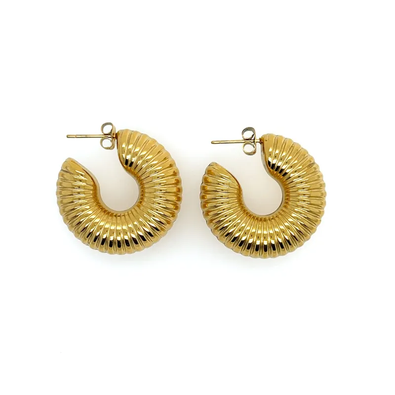Amaris Gold Hoop Earrings sold by Love Ellison