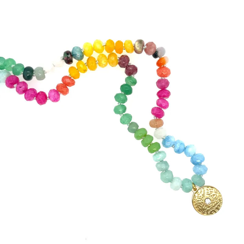 Rainbow Stone Necklace sold by Love Ellison