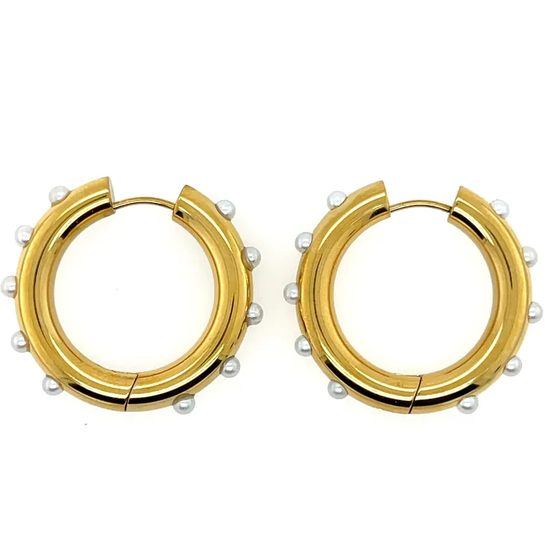 Perla Hoop Earrings sold by Love Ellison