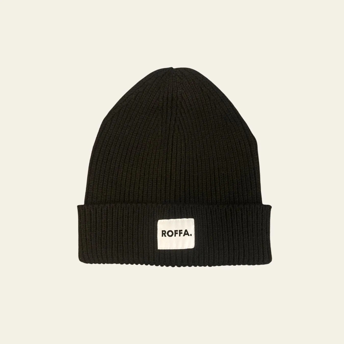 ROFFA. rib beanie onesize - badge wit sold by Rotterdam Brands product image thumbnail 3