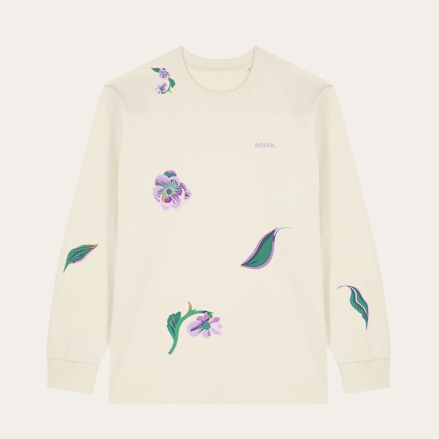 ROFFA. heavy t-shirt long sleeve oversized - AOP Bloemen sold by Rotterdam Brands product image thumbnail 2