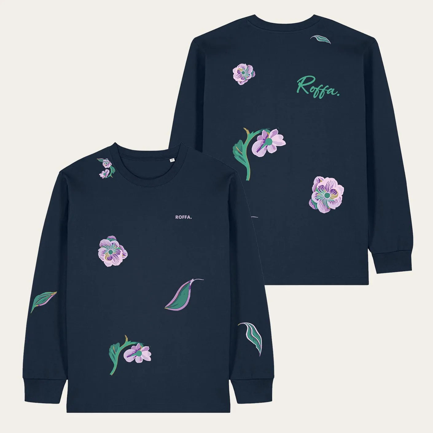 ROFFA. heavy t-shirt long sleeve oversized - AOP Bloemen sold by Rotterdam Brands product image thumbnail 4
