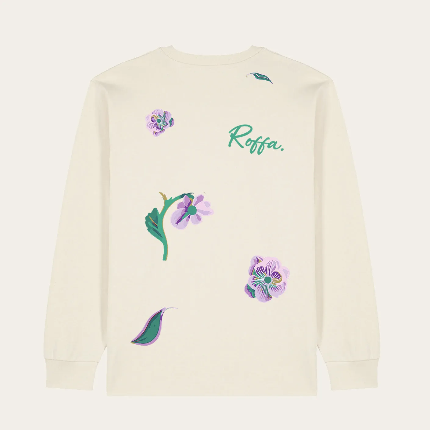 ROFFA. heavy t-shirt long sleeve oversized - AOP Bloemen sold by Rotterdam Brands product image thumbnail 3