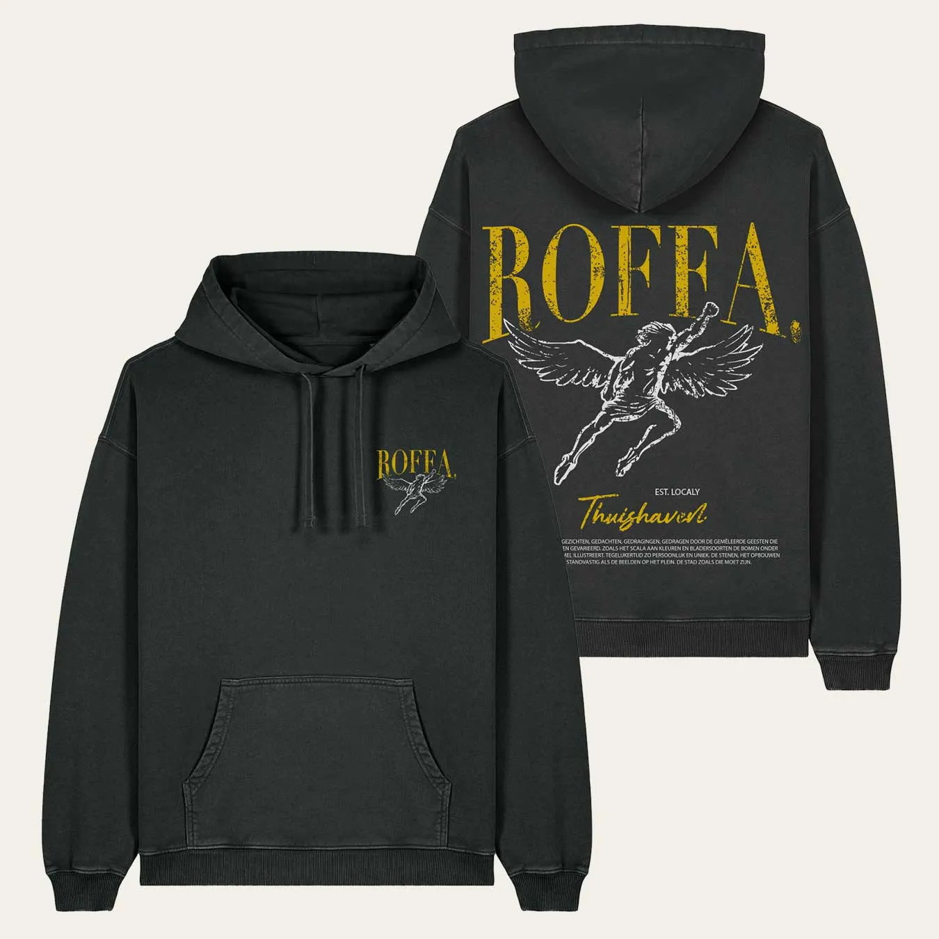 ROFFA. washed oversized hoodie - Thuishaven sold by Rotterdam Brands