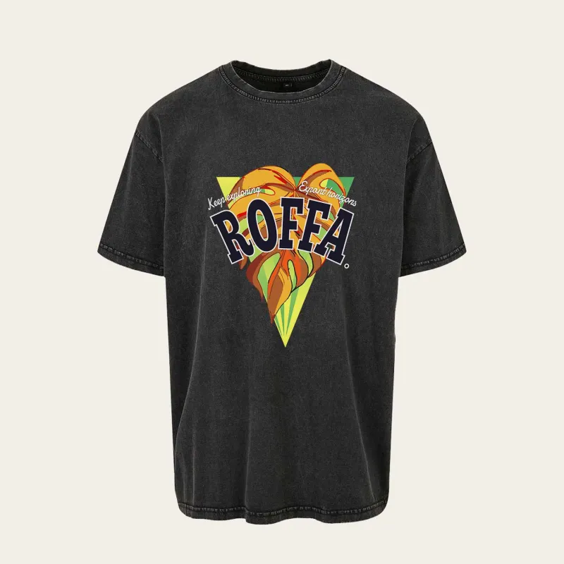 ROFFA. vintage style t-shirt oversized - Keep Exploring - 100% organisch katoen sold by Rotterdam Brands