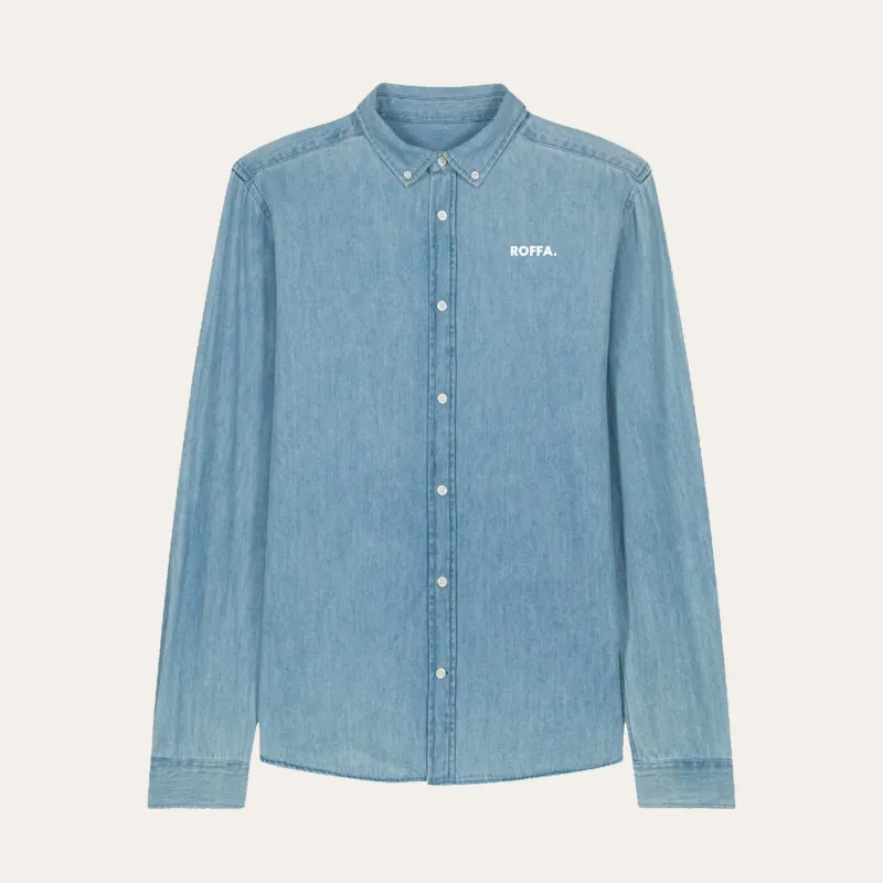 ROFFA. denim shirt - long sleeve - 100% organisch katoen sold by Rotterdam Brands