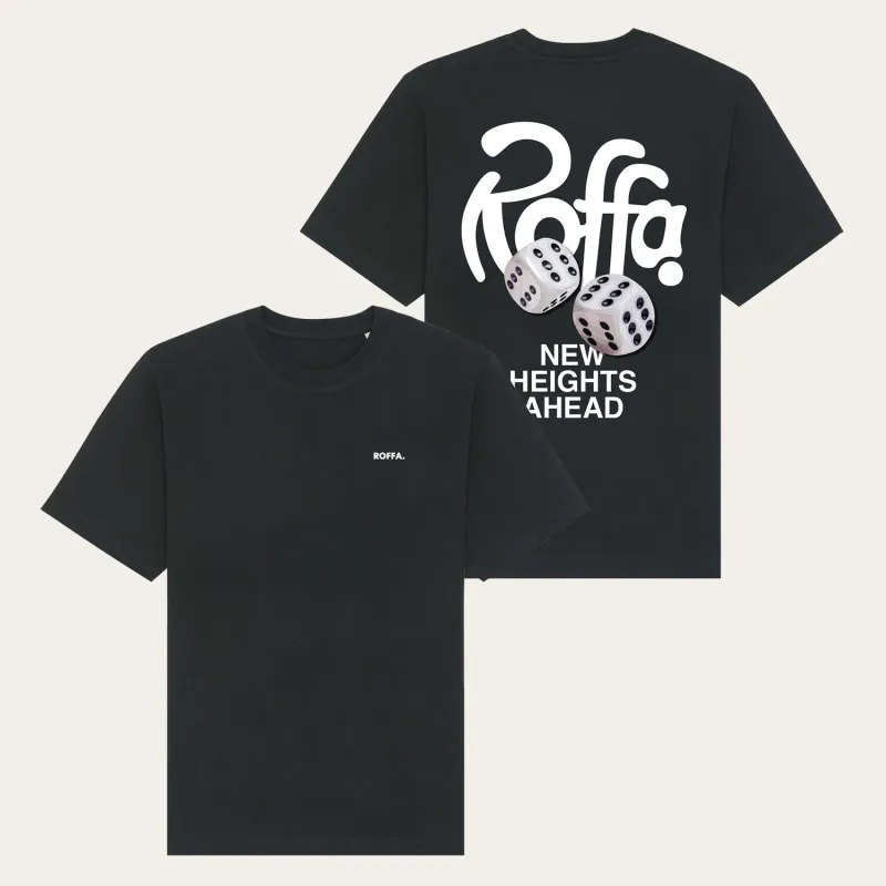 ROFFA. oversized t-shirt zwart - Dice - 100% organisch katoen sold by Rotterdam Brands