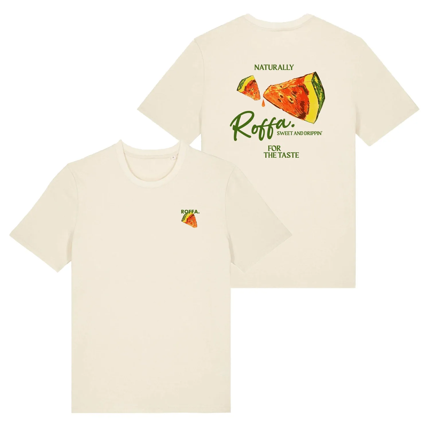 ROFFA. t-shirt regular natuurlijk wit - Watermeloen - Sweet and Drippin sold by Rotterdam Brands product image thumbnail 2