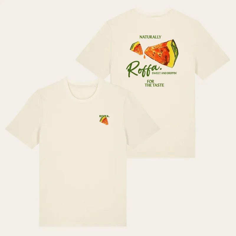ROFFA. t-shirt regular natuurlijk wit - Watermeloen - Sweet and Drippin sold by Rotterdam Brands