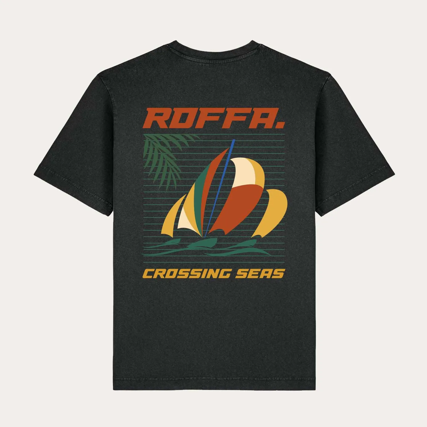 ROFFA. washed oversized t-shirt - Crossing seas - 100% organisch katoen sold by Rotterdam Brands product image thumbnail 5