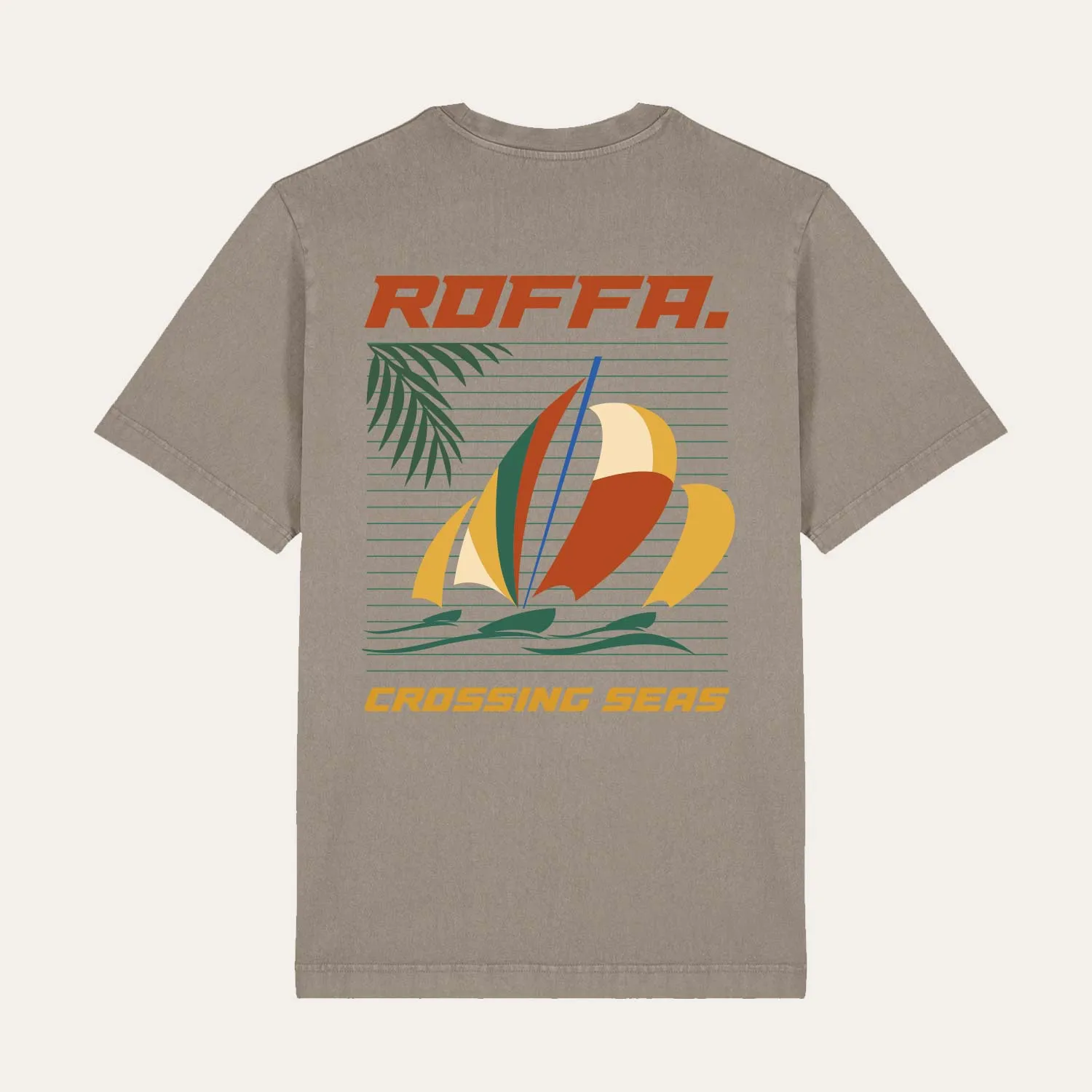 ROFFA. washed oversized t-shirt - Crossing seas - 100% organisch katoen sold by Rotterdam Brands