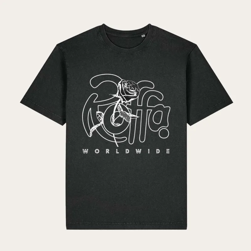 ROFFA. washed oversized t-shirt - City Rose - 100% organisch katoen sold by Rotterdam Brands