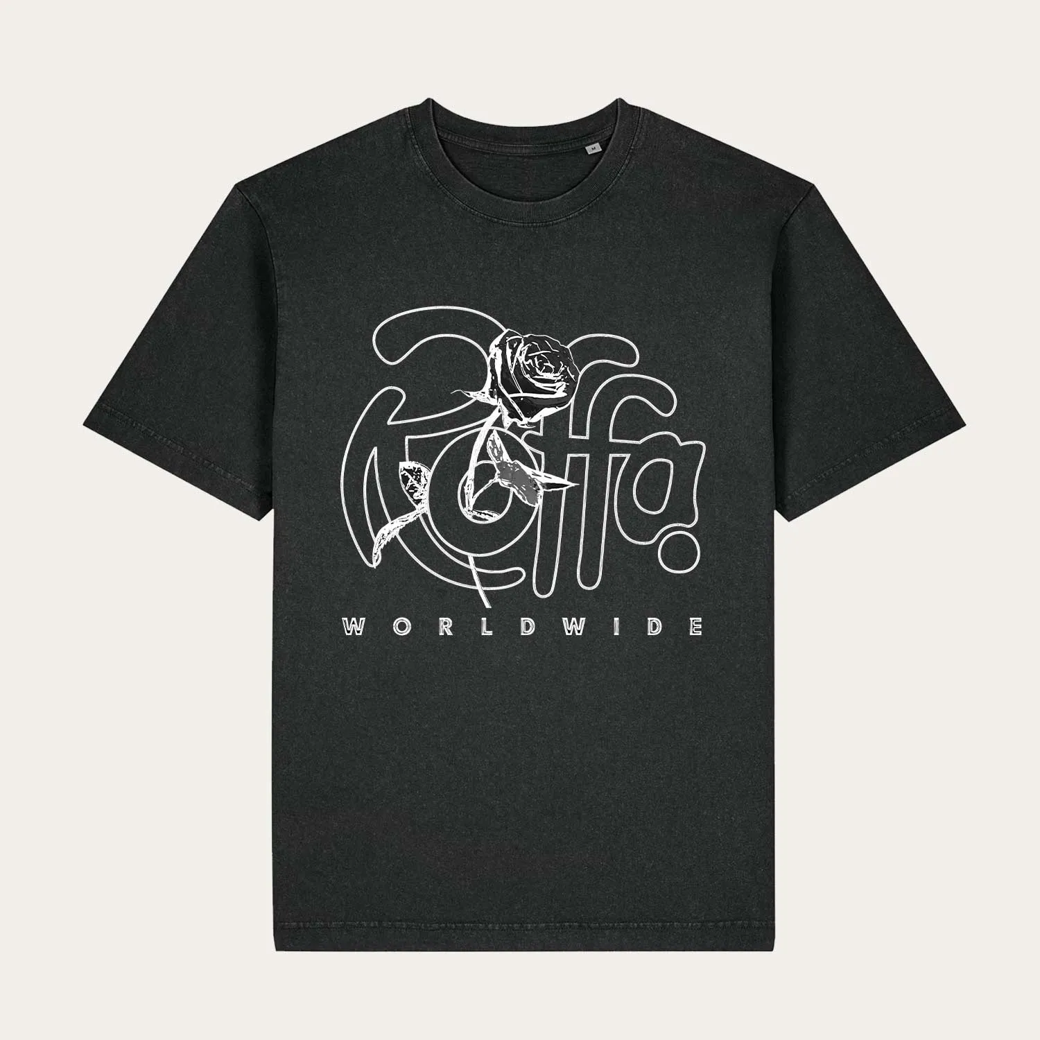 ROFFA. washed oversized t-shirt - City Rose - 100% organisch katoen sold by Rotterdam Brands