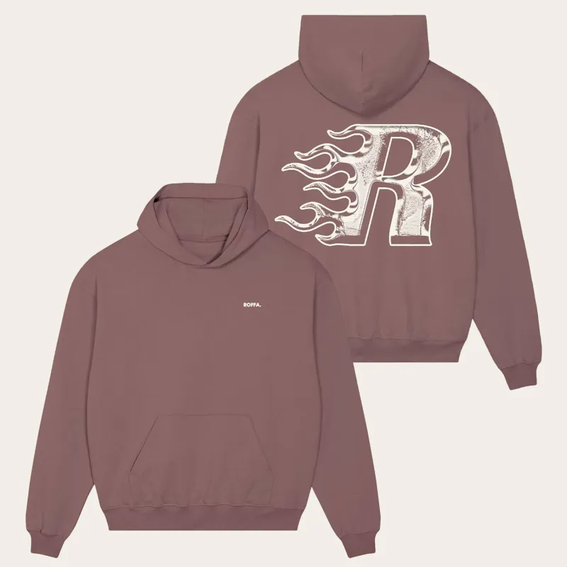 ROFFA. boxy oversized hoodie - Flaming R - 100% organisch katoen made by Rotterdam Brands