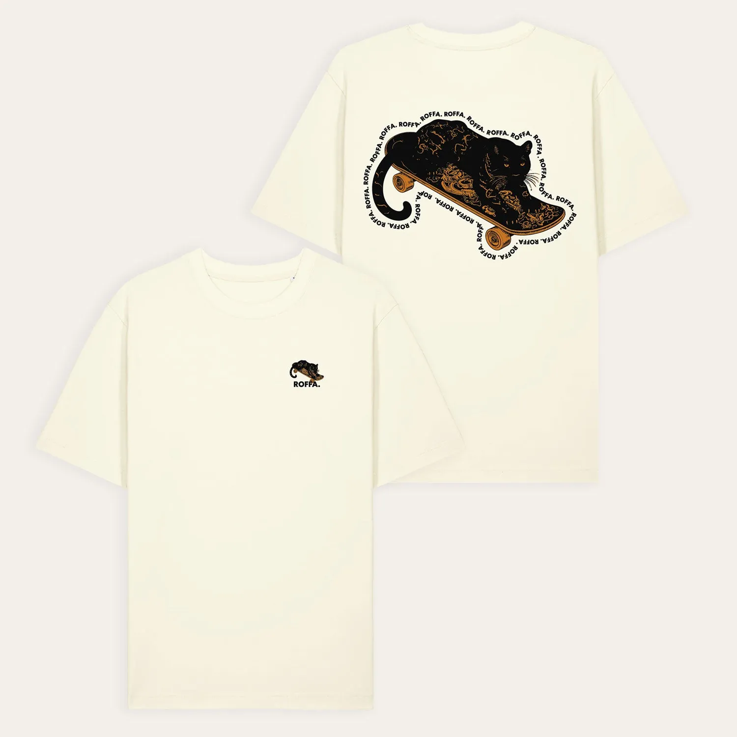 ROFFA. oversized t-shirt - Skate panthera - 100% organisch katoen sold by Rotterdam Brands product image thumbnail 4