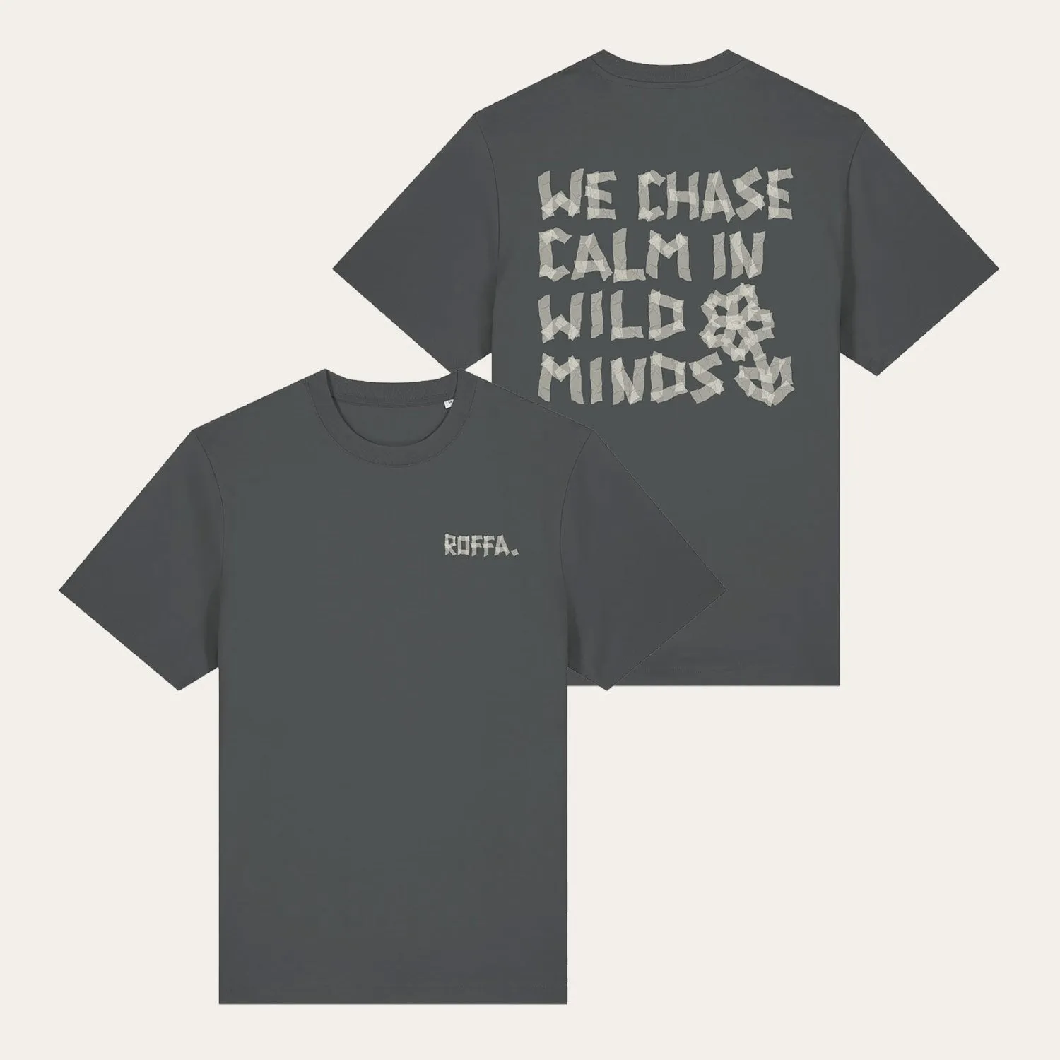 ROFFA. t-shirt comfort - We chase calm - 100% organisch katoen sold by Rotterdam Brands