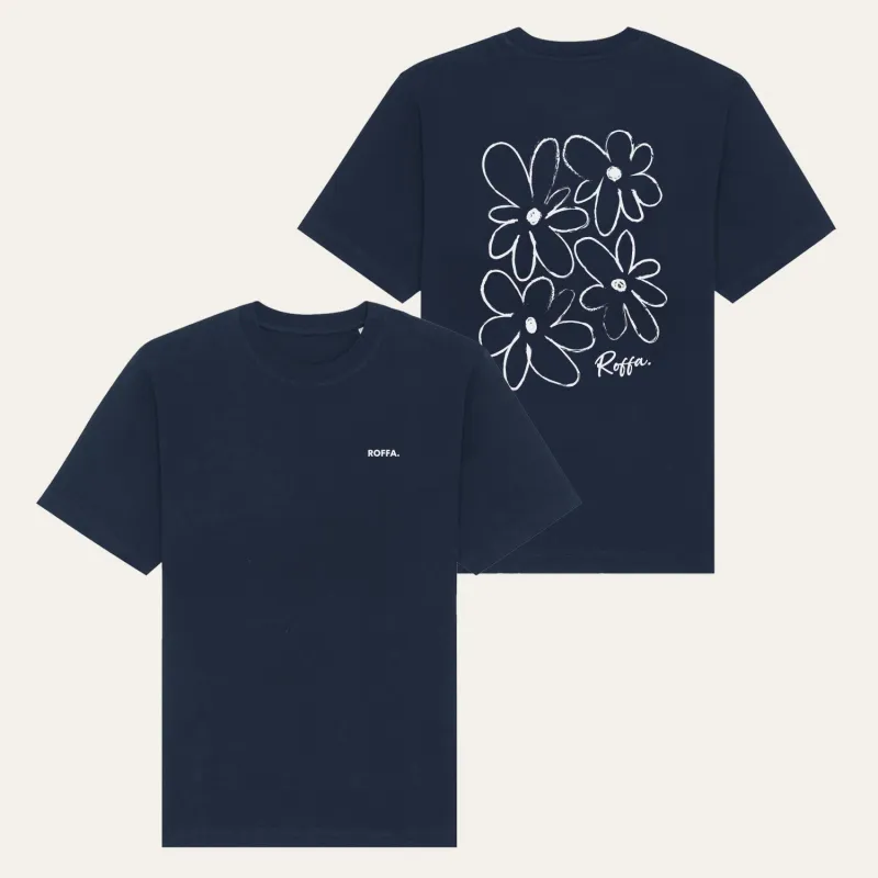 ROFFA. oversized t-shirt - Outline flowers made by Rotterdam Brands