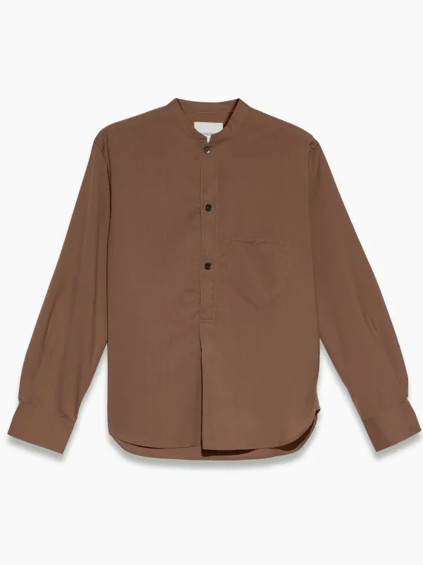 LEANDRO Long Sleeve Band Collar Shirt sold by Armando Cabral
