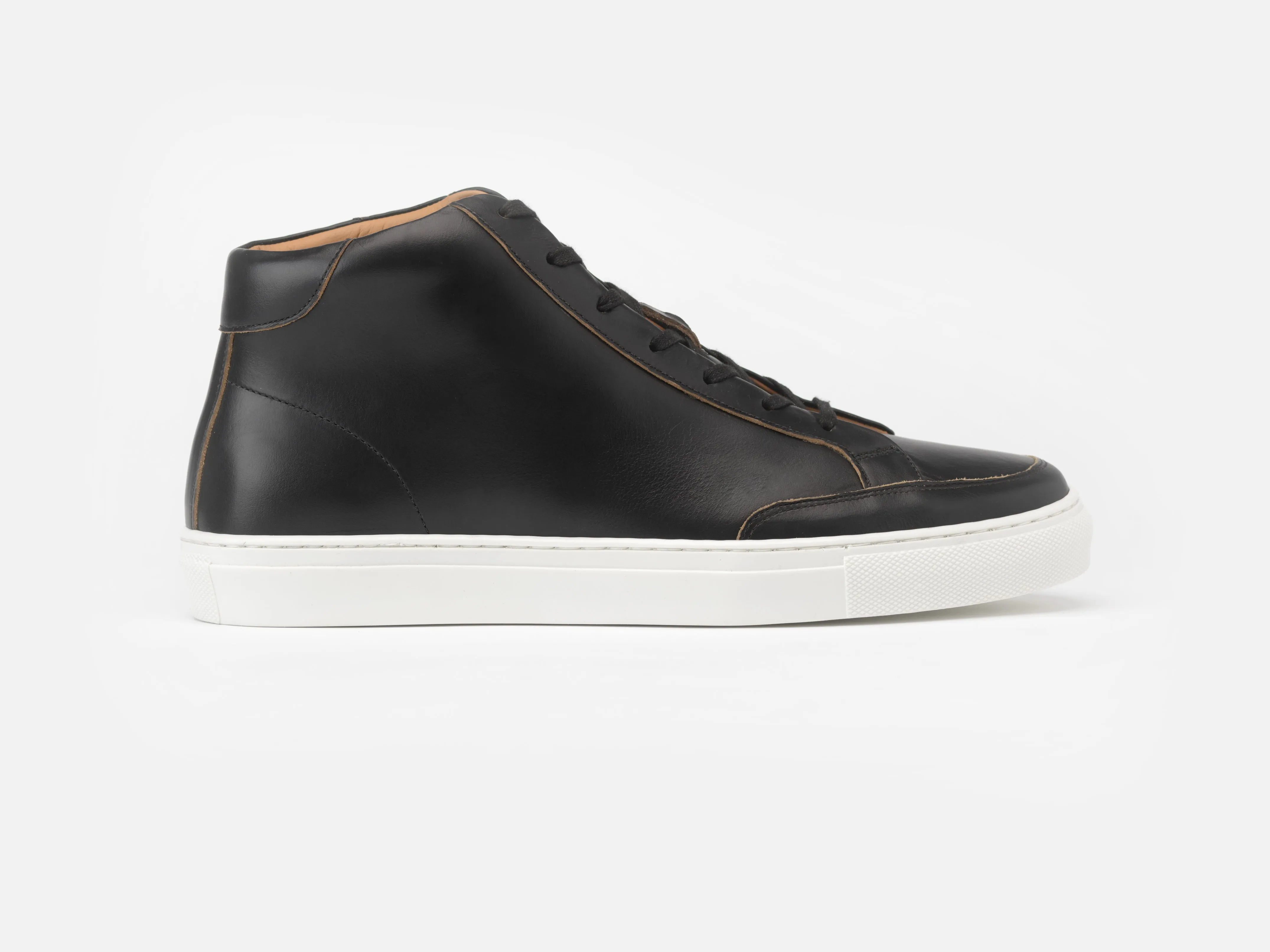 The Stanley High Top Sneaker - Horween Black Leather sold by GORAL