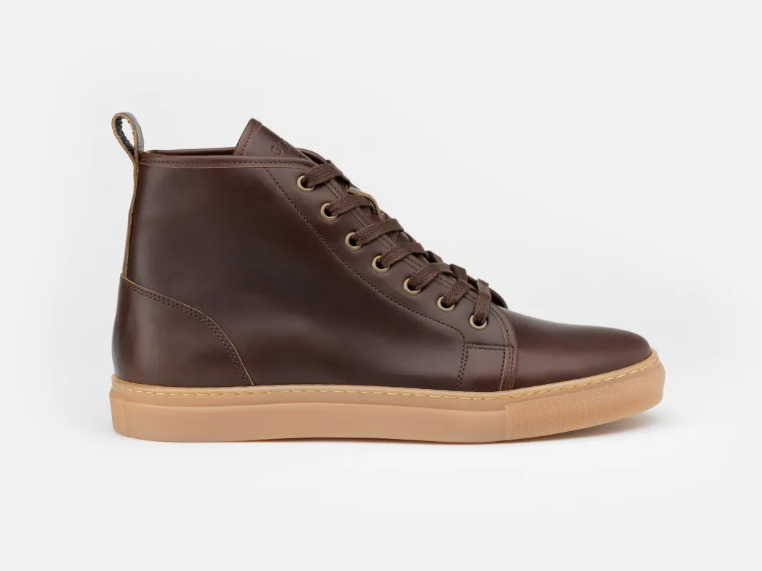 Rose Anvil X GORAL SMUGS High Top Sneaker 2.0 - Horween Dark Brown PRE-ORDER sold by GORAL