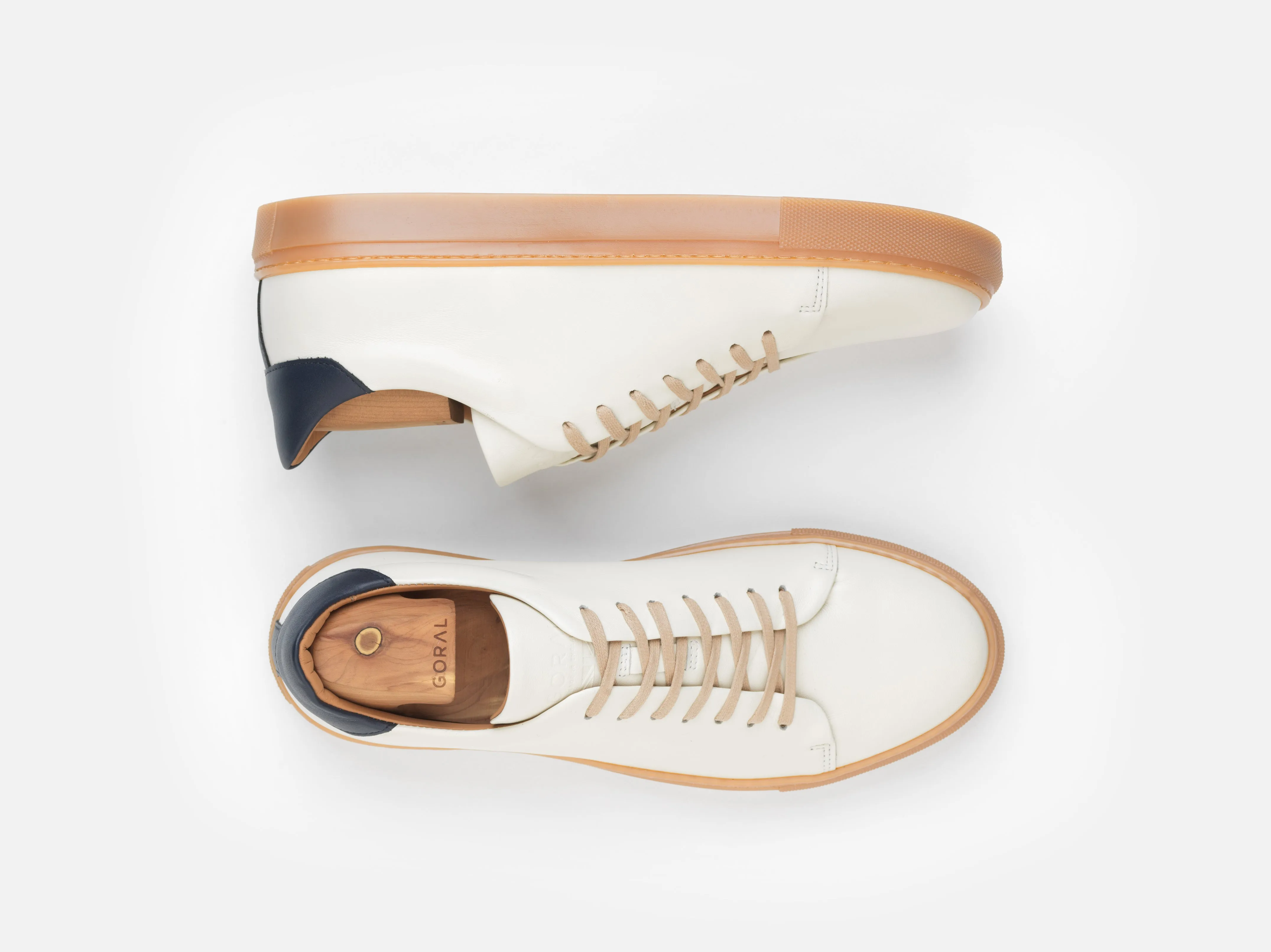 The Mellor II Sneaker - Off-White/Navy Leather (Womens) sold by GORAL product image thumbnail 3