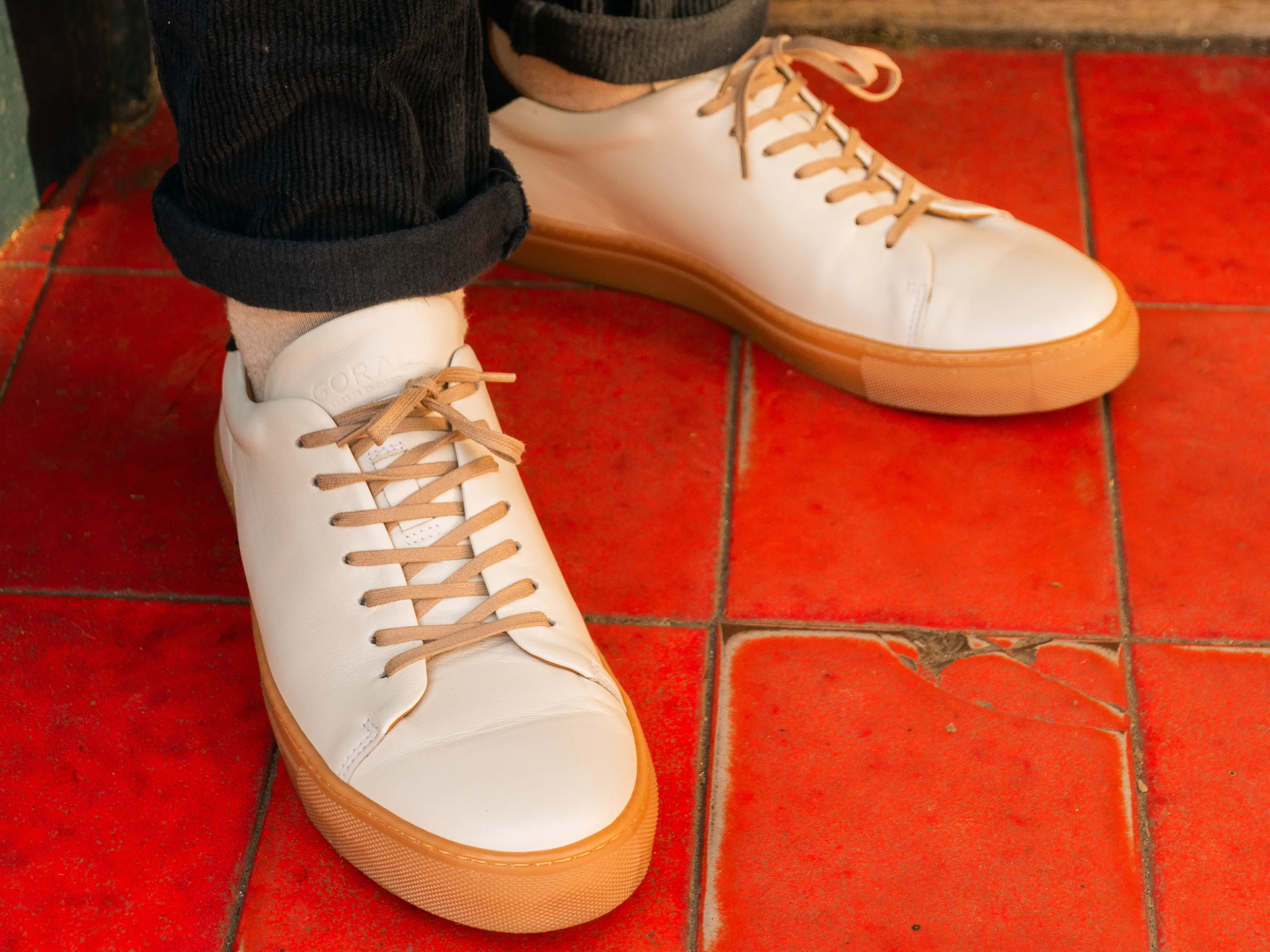 The Mellor II Sneaker - Off-White/Navy Nappa Leather sold by GORAL product image thumbnail 5
