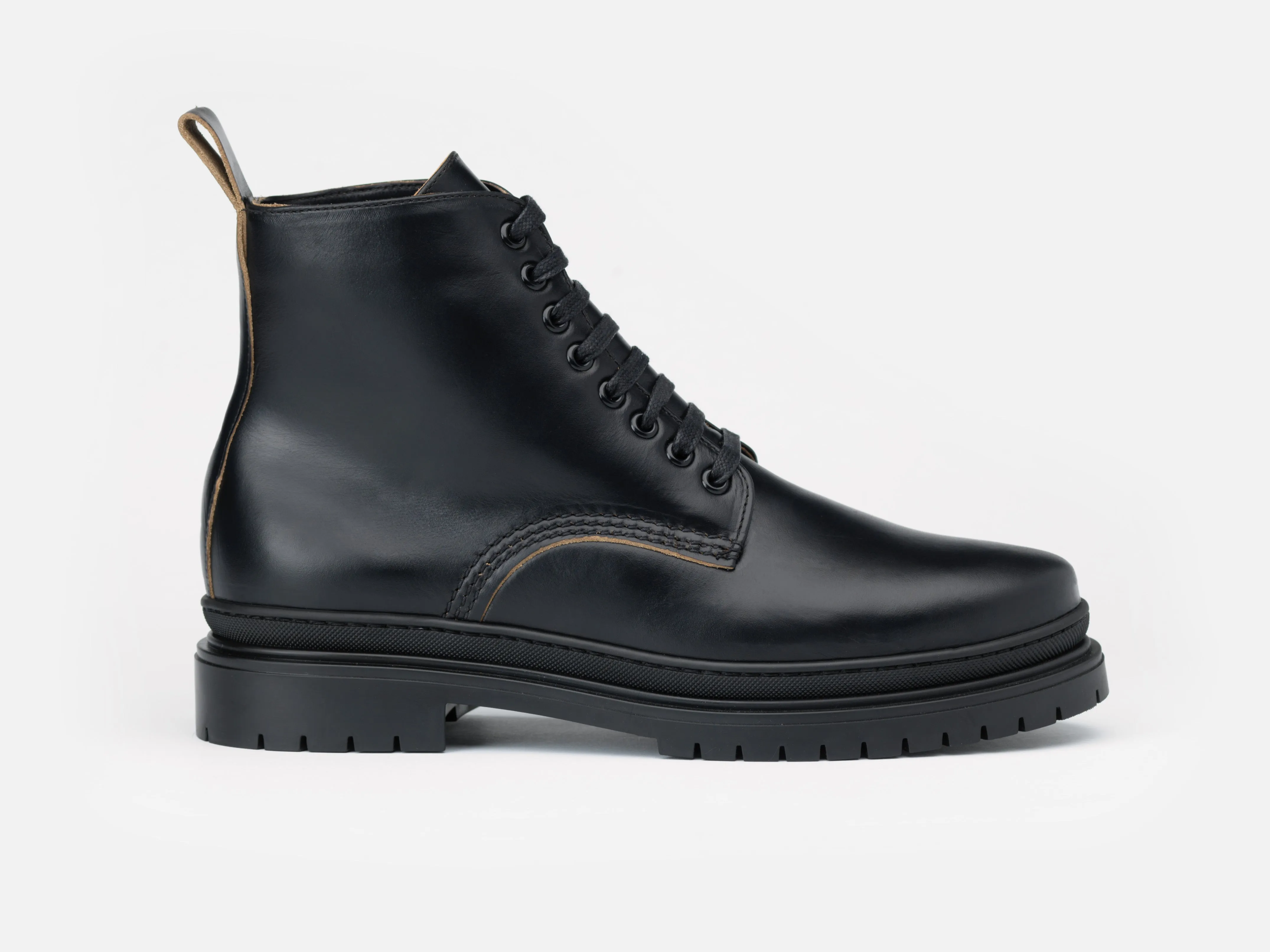 SHARMAN Boot - Horween Black Leather sold by GORAL