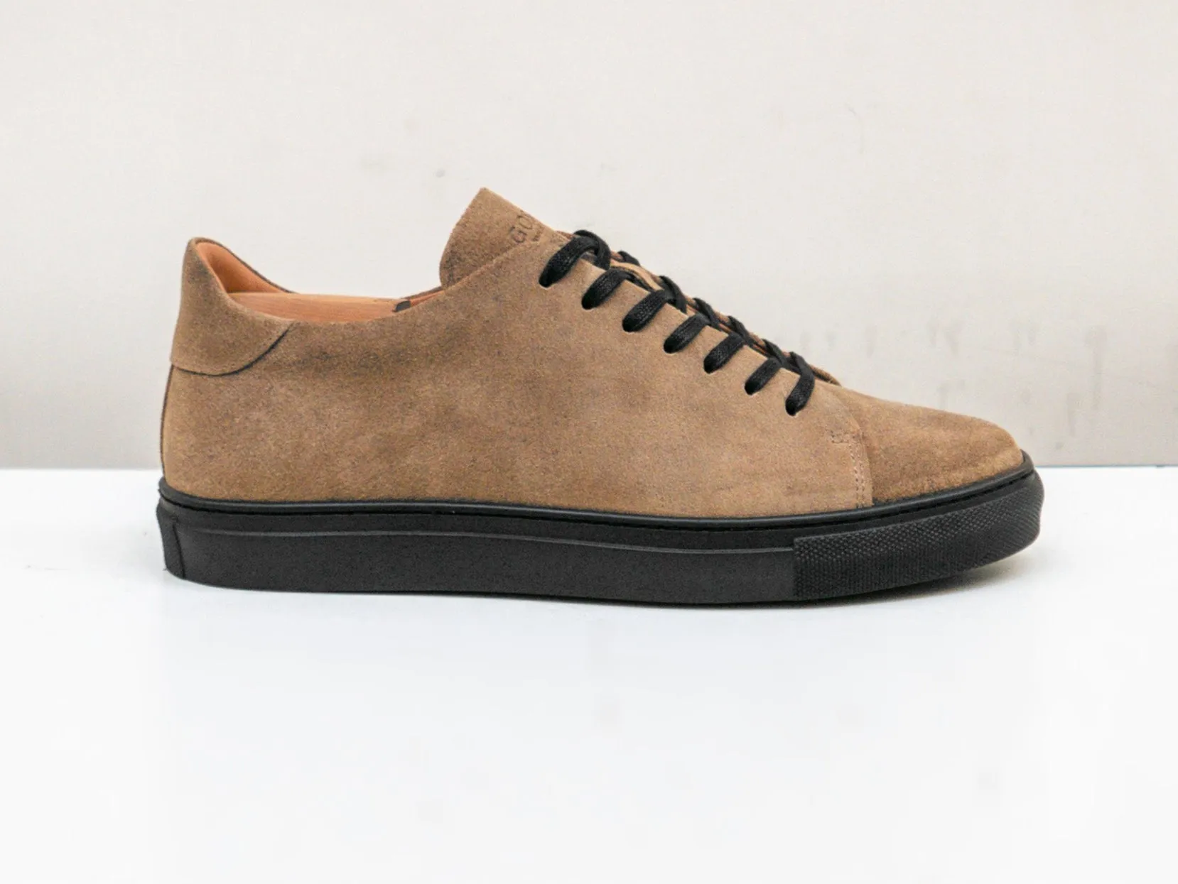 The Mellor II Sneaker - Horween Black Rough Out Leather sold by GORAL
