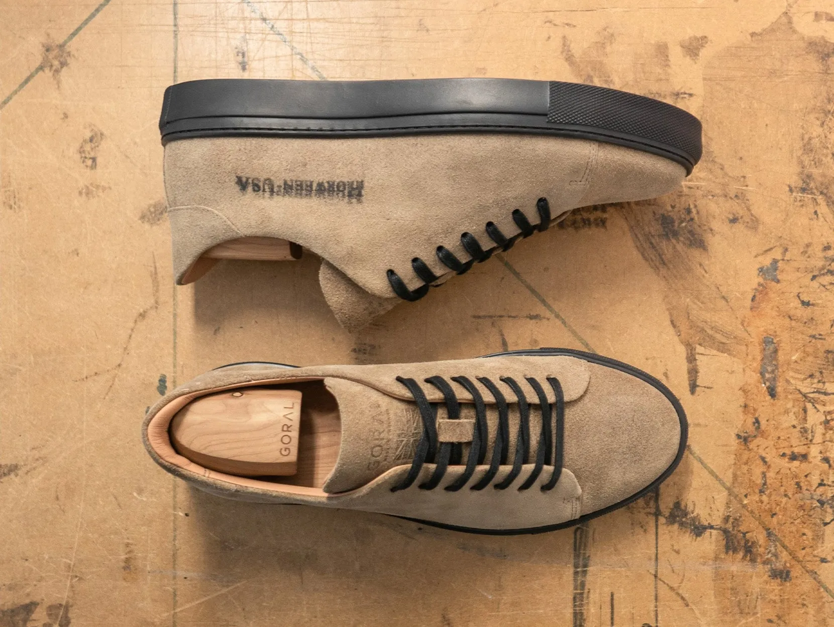 The Mellor II Sneaker - Horween Black Rough Out Leather sold by GORAL product image thumbnail 3