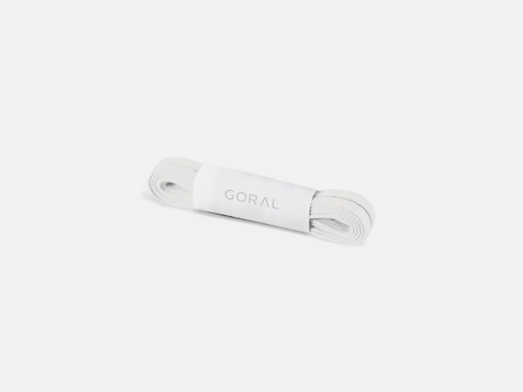 White Waxed Cotton Flat Laces - 140cm sold by GORAL