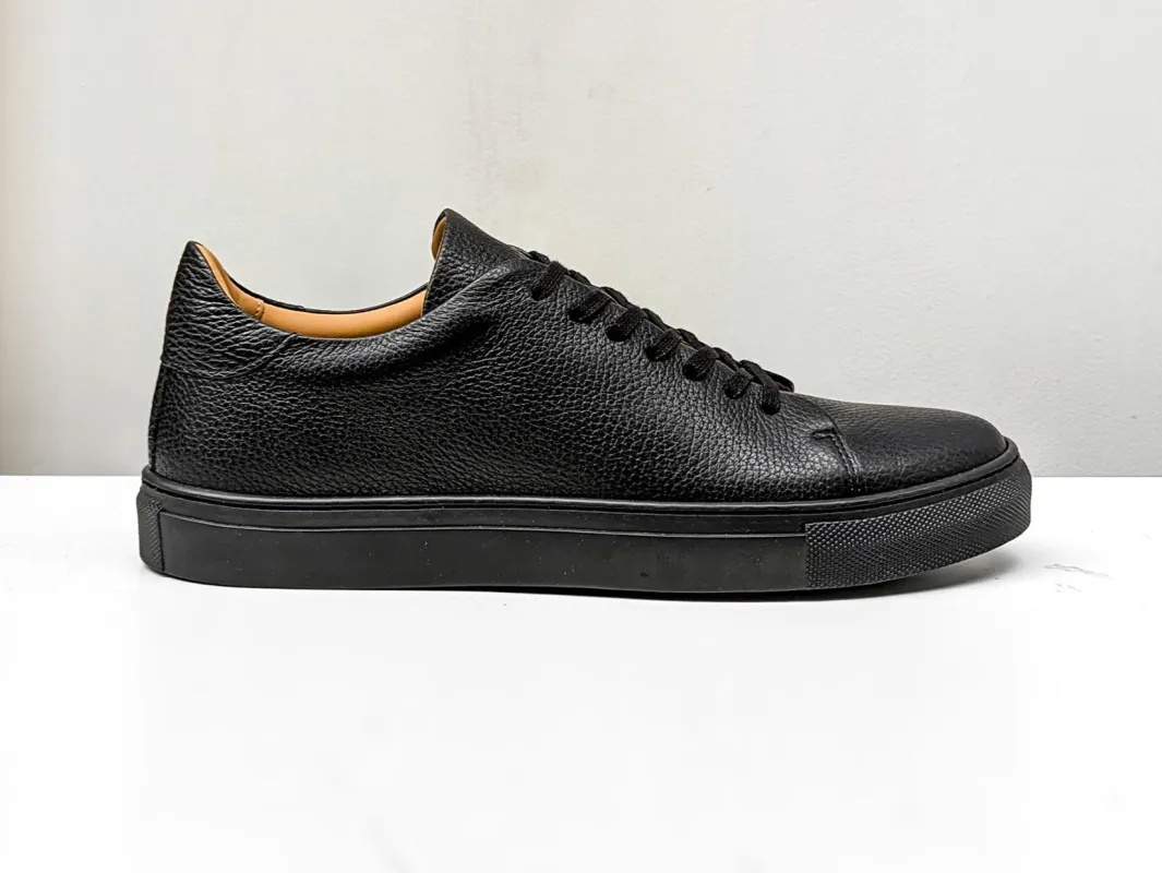 The Mellor II Sneaker - Mastrotto Adria Black Leather sold by GORAL