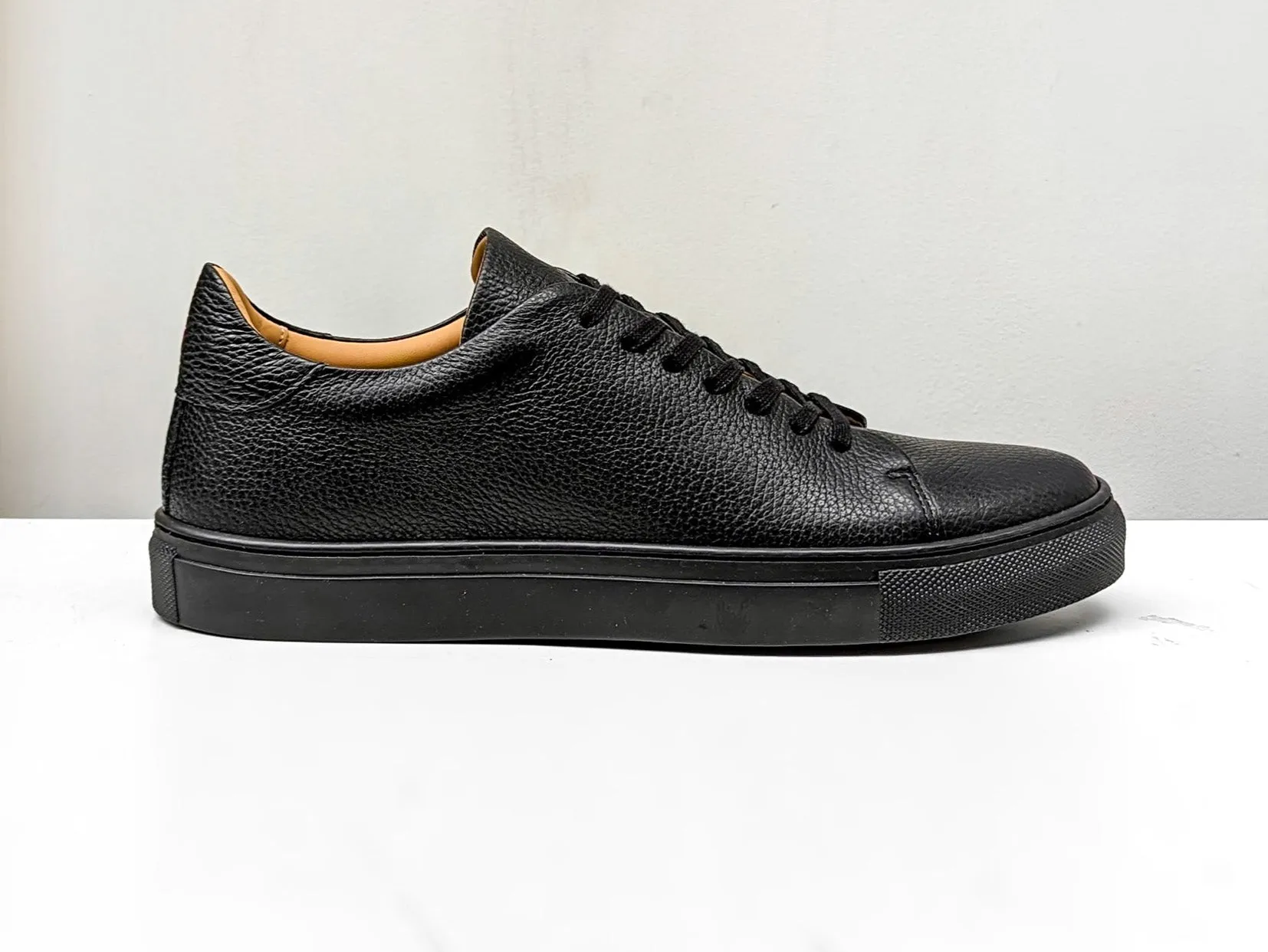 The Mellor II Sneaker - Mastrotto Adria Black Leather sold by GORAL