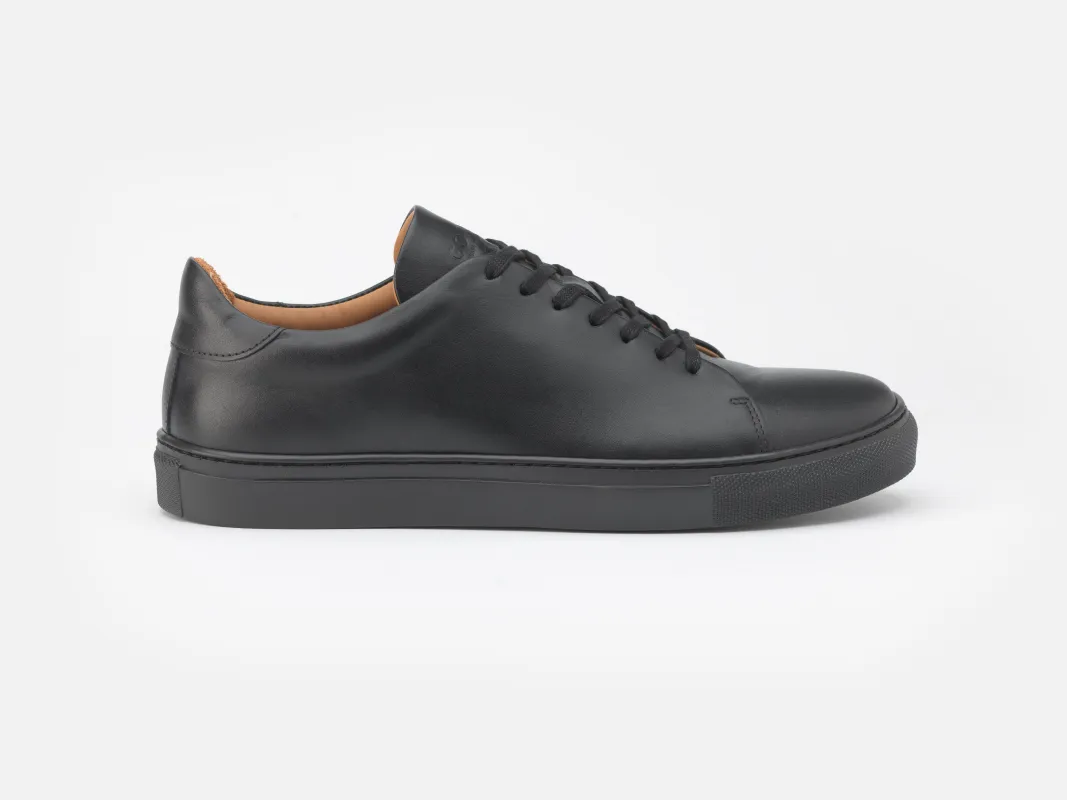 The Mellor II Sneaker - Tonal Black Nappa Leather sold by GORAL
